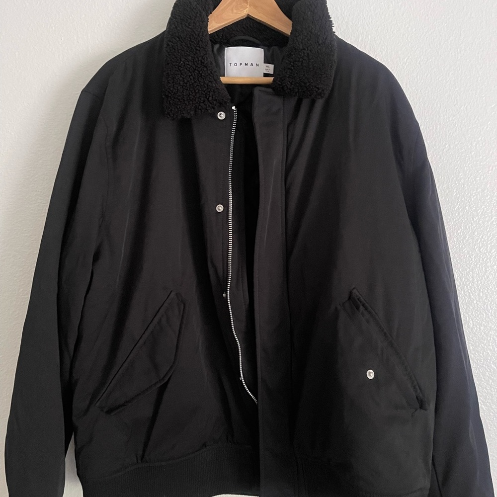 Topman Black Jacket for Men